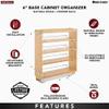Rev-A-Shelf 6.5 in Pullout Kitchen Cabinet Storage Organizer Slide Out Pantry Spice Rack with Adjustable Shelves, Natural Maple, 448-BC-6C - Home Organizing System for Pots, Pans, and Utensils view 4