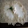 Galleria di Giovanni Rose Lace Set of 2 Place Mats/Doilies (18.5"x12") Soft Gold & White Doily view 2
