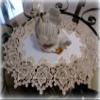 Galleria di Giovanni Rose Lace Set of 2 Place Mats/Doilies (18.5"x12") Soft Gold & White Doily view 3