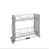 Rev-A-Shelf 36" Pull-Down Heavy-Duty Shelf Organizer for Tall Kitchen/Bathroom Cabinets, Dual Tier Wall Mounted Pantry Storage, Chrome, 5PD-36CRN view 1