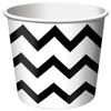 Creative Converting Chevron Patterned Treat Cups, One Size, Black/White view 1