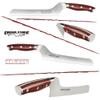 Ergo Chef Crimson Series 8-Inch Serrated Offset Bread & Deli Knife - High-Carbon German X50CrMoV15 Stainless Steel Blade - Durable G10 Fiberglass Handle view 4