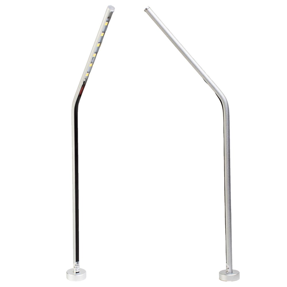 LEDUPDATES 2pcs Jewelry Showcase LED Pole Stem Light Model FY-45 Silver 6000K