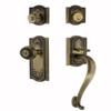 Nostalgic Warehouse 719429 Meadows S Grip Entry Set, Backset - 2.375", Antique Brass view 1