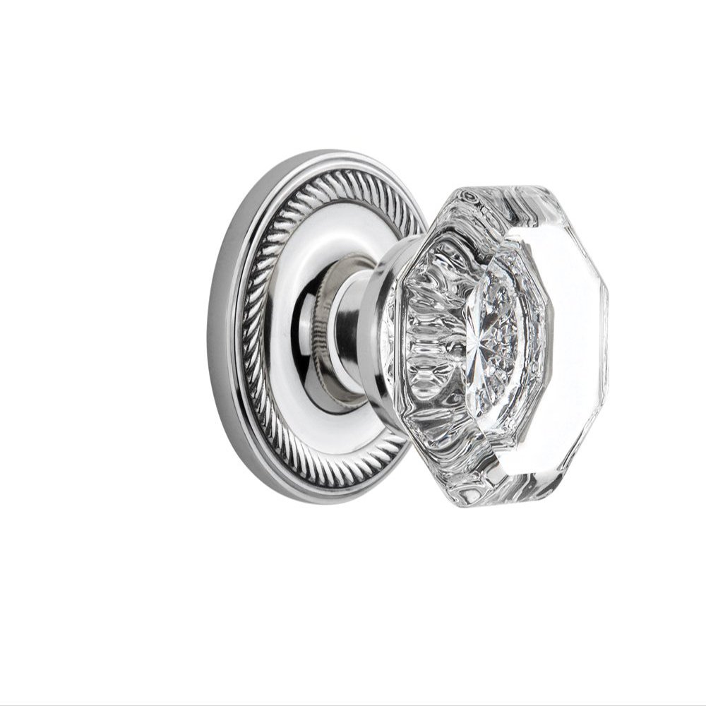 Nostalgic Warehouse Rope Rosette Waldorf Crystal Door Knob