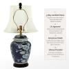Red Lantern 22" Blue Cherry Blossom Lamp view 4
