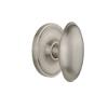 Nostalgic Warehouse Classic Rosette with Homestead Door Knob, Passage - 2.75", Satin Nickel view 1
