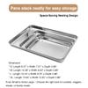 Aspire Baking Sheet Set, 304 Stainless Steel Cookie Sheet Set Toaster Oven Tray Pan Rectangle Size-S 3 Pcs view 3