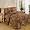 WPM Brown Black Leopard Zebra Queen Size Sheet Set 4 Pc Safari Animal Print Pillow Shams Bedding view 1