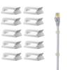 Coopache Ethernet Cable Clips Adhesive, Wire Clips Holder, Self Adhesive Wire Clips Management for Home and Office (100 Pieces) (White) view 1