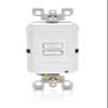 Leviton Blank Face AFCI, 20 Amp, Self Test, LED Indicator Light, Provides AFCI Protection Where an Outlet is not Needed, AFRBF-W, White view 1