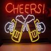 Cheers Beer Real Glass Neon Light Sign Home Beer Bar Pub Recreation Room Game Room Windows Garage Wall Store Sign (17"x14" Large) view 1