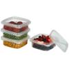 Decony Plastic Deli Containers with Lids 8 Oz- 25 Pack Square Clear Plastic Containers- Tamper-Proof BPA-Free Take Away Food Containers- Space Saver, Airtight, Freezer Safe Meal Prep Containers view 2