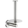 Vertical Toilet Paper Holder, Aomasi SUS304 Stainless Steel Toilet Tissue Roll Hanger with Round Plate, Bathroom TP Roll Organizer, Wall Mounted, Brushed Nickel view 1