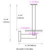 Vertical Toilet Paper Holder, Aomasi SUS304 Stainless Steel Toilet Tissue Roll Hanger with Round Plate, Bathroom TP Roll Organizer, Wall Mounted, Brushed Nickel view 2
