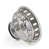 Highcraft 97343 Kitchen Sink Basket Strainer Replacement for Standard Drains (3-1/4 Inch) Stainless Spring Steel Closure and Rubber Stopper, Stainless Steel view 1