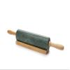 Fox Run Marble Rolling Pin and Base, Green 2.5 x 18 x 3 inches view 1