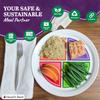 Health Beet Choose MyPlate Portion Control Plate  4 Flat Sections for Fruits Grain Vegetable Protein - Dishwasher & Microwave Safe Visually Sectioned Plates for Health Education - (4-Pack) view 3