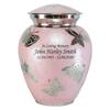 Pink Butterfly Medium Size Cremation Urn with Personalization view 1