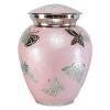 Pink Butterfly Medium Size Cremation Urn with Personalization view 2