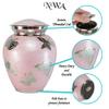 Pink Butterfly Medium Size Cremation Urn with Personalization view 3
