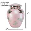 Pink Butterfly Medium Size Cremation Urn with Personalization view 4