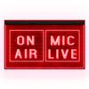 140131 On Air Mic Live Studio Media Audio Room Decor Display LED Light Neon Sign (12" X 8", Red) view 1