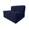 D&D Futon Furniture Sleeper Chair Folding Foam Bed, Portable Studio Guest Sofa Beds 6 x 32 x 70 Navy Blue view 1