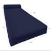 D&D Futon Furniture Sleeper Chair Folding Foam Bed, Portable Studio Guest Sofa Beds 6 x 32 x 70 Navy Blue view 4