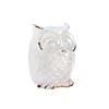 Distressed White Owl Figurine 4.62x4.75x6.5" view 1
