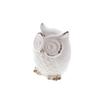 Distressed White Owl Figurine 4.62x4.75x6.5" view 2