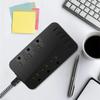 ZONV Wall Mount Power Outlet 6 AC Multi-Outlet Extender 5 USB Charging Ports Black Flat Plug 6ft Extension Cord 10A 2500W Compact Plug and Socket Home Office view 4