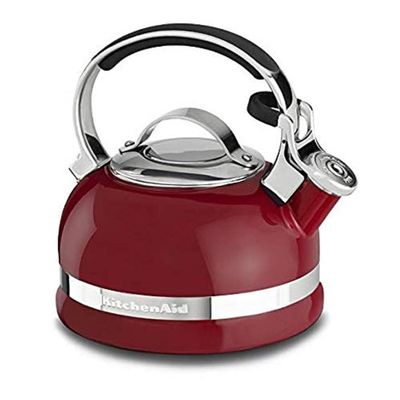 KitchenAid KTEN20SBER 2.0-Quart Kettle with Full Stainless Steel Handle and Trim Band - Empire Red