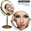 Leyden Antique Brass Makeup Mirror, 3X Magnifying Vanity Mirror Tabletop Double Side 7.8 Inch Bathroom Hardware Accessories view 3