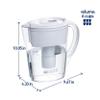 Brita Small 6 Cup Water Filter Pitcher with 1 Standard Filter, BPA Free  Space Saver, White view 3