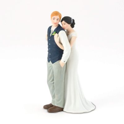 Weddingstar A Sweet Embrace - Bride Embracing Groom Couple Figurine
