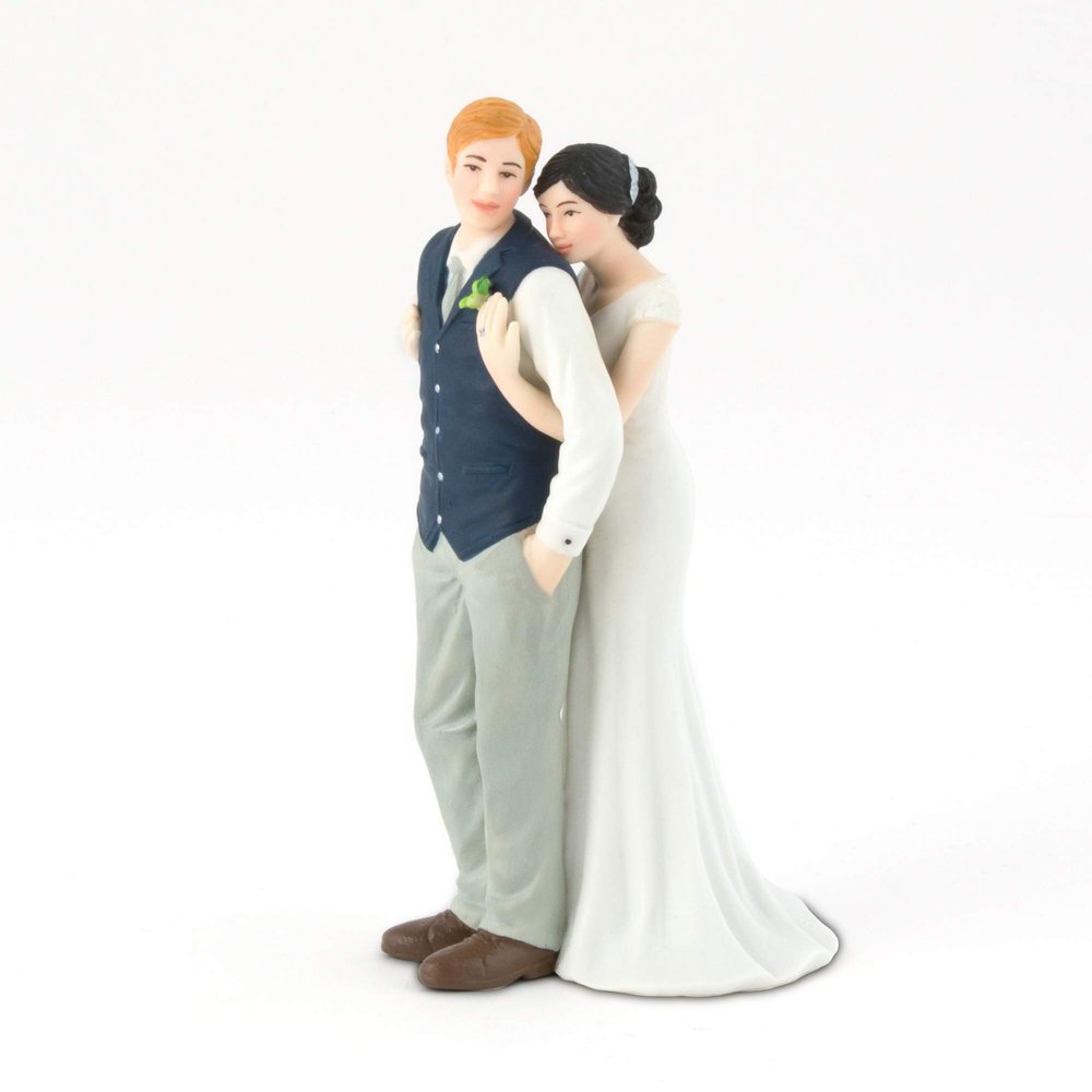Weddingstar A Sweet Embrace - Bride Embracing Groom Couple Figurine