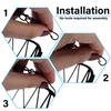 Heavy Duty - 3 Tier Hanging Kitchen Black Fruit Basket view 2