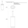 Gatco 1482 Latitude II Slender Toilet Brush Holder, Satin Nickel view 3