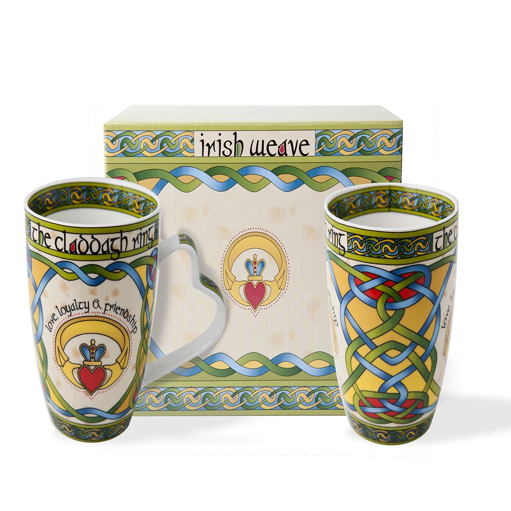 Royal Tara Irish Claddagh Ring Set - Ceramic Bone China Mug 13 Fl Oz - Irish Symbol Made in Ireland Housewarming Gift (2)