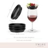 Twine Wooden Farmhouse Wine Glass Topper Appetizer Plates, Drink Cup Covers, Rustic Wine Glass Covers, Wine Accessories, Set of 4, Mahogany view 3