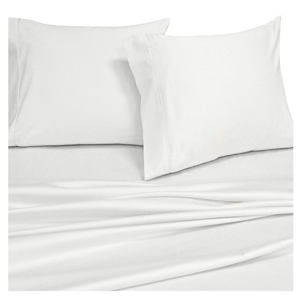 Royal Hotel Bedding Special Edition Solid White King Size Pillowcases, Wrinkle-Resistant 2PC Pillow Cases Set, 100% Cotton, 300 Thread Count, Sateen Solid