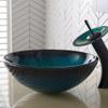 KRAUS Nature Series Round Green Glass Vessel Bathroom Sink, 17 inch GV-391-19mm view 4