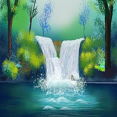 Art Factory Feng Shui Water Fall Painting