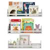 brightmaison Angel 30 inch Long Floating Shelves for Wall, Nursery Decor Toy Storage Shelf & Kids Bookshelf, Set of 3 White view 1