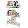 brightmaison Angel 30 inch Long Floating Shelves for Wall, Nursery Decor Toy Storage Shelf & Kids Bookshelf, Set of 3 White view 4
