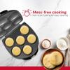 Holstein Housewares Non-Stick 6-Section Multi-Food Maker - Arepas, Mini Pancakes, Corncakes and More - Black,12 Inch view 4