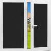Total Blackout Window Privacy Film Day and Night 100% Light Blocking Static Cling Room Darkening Window Tint Black Door Stickers for Home Office, No Glue Anti-UV (Frosted-Black, 17.5 Inch x 7.8 Feet) view 1