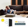 Total Blackout Window Privacy Film Day and Night 100% Light Blocking Static Cling Room Darkening Window Tint Black Door Stickers for Home Office, No Glue Anti-UV (Frosted-Black, 17.5 Inch x 7.8 Feet) view 2