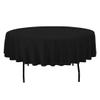Tablecloth Polyester Round 83 Inch Black By Broward Linens view 1